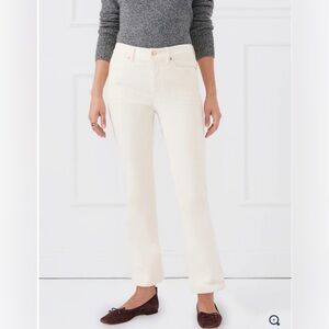 J. McLaughlin Velvet Cream Straight-Leg Jeans